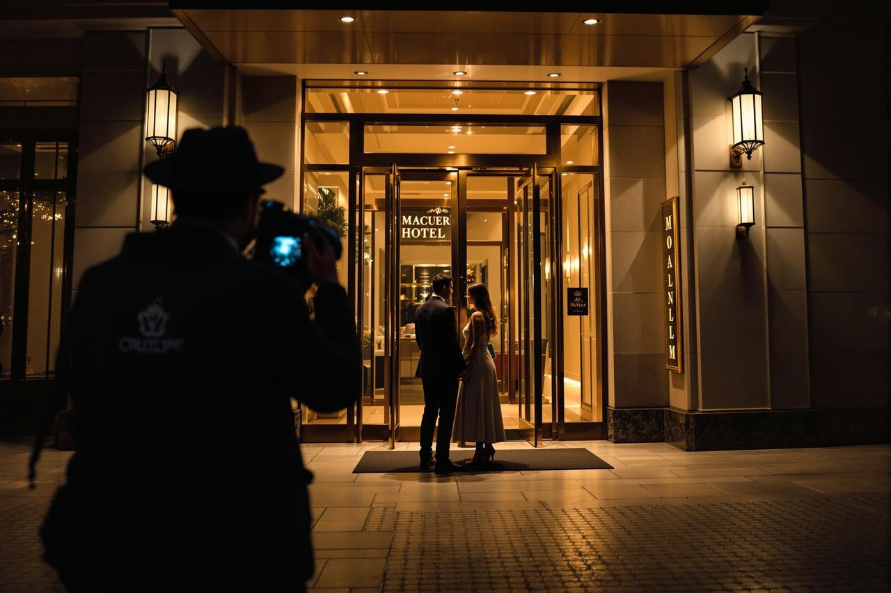 某顶流男星深夜被拍到与神秘女子出入酒店，引发全网热议